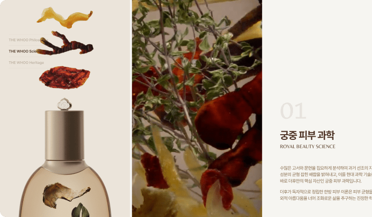 더후 브랜드 스토리 페이지 PC 화면 4